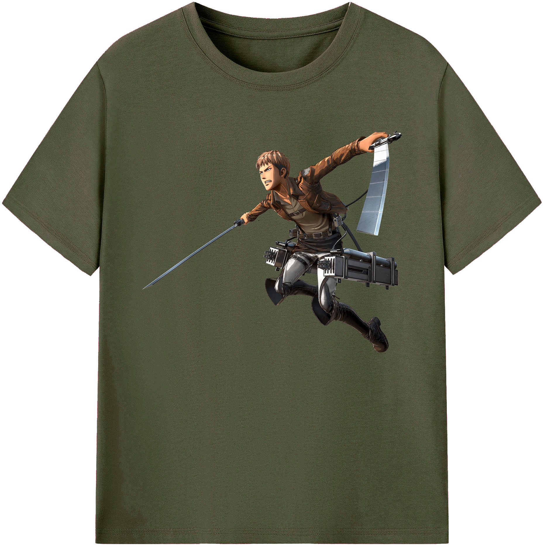 （画像用） 進撃の巨人 ジャン・キルシュタイン Attack on Titan Jean Kirstein 綿100％ メンズ半袖Tシャツ｜肌触りやわらか＆通気性